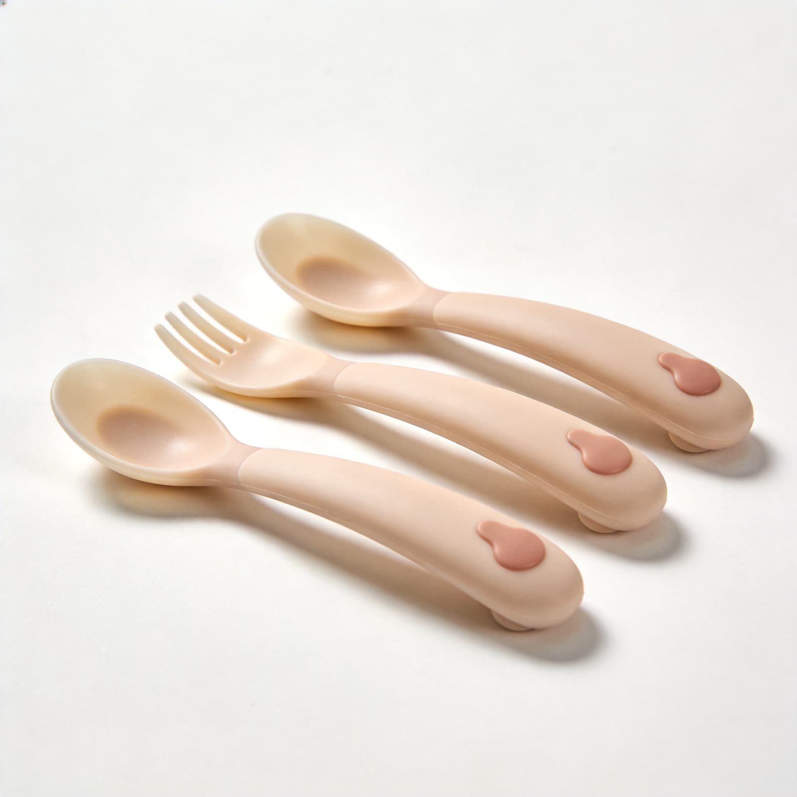 食品级婴儿硅胶餐勺套装