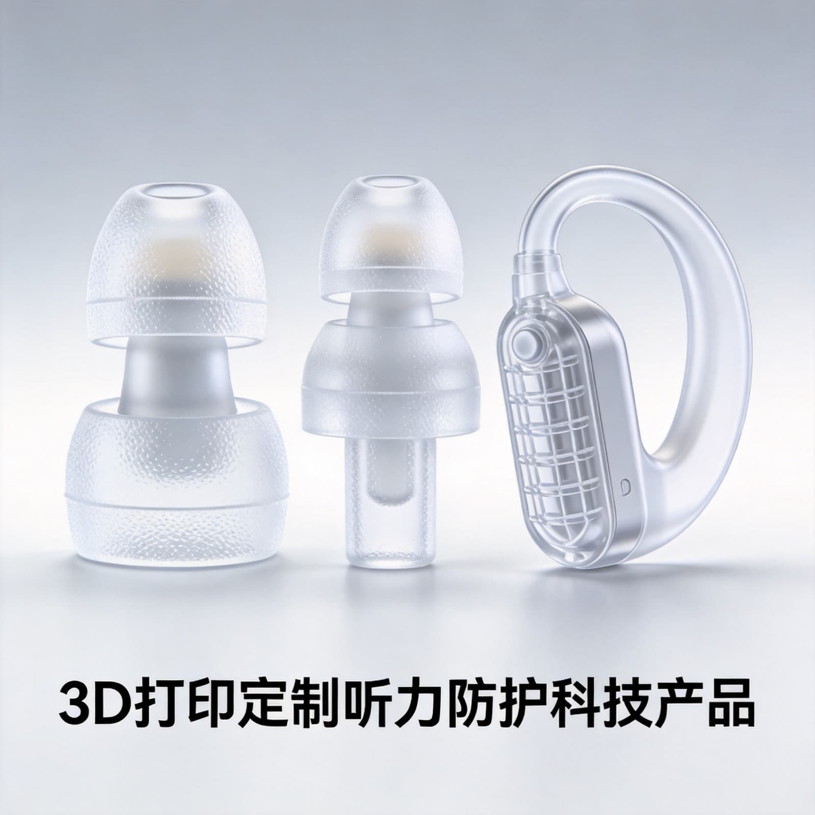3D打印定制硅胶听力防护耳塞