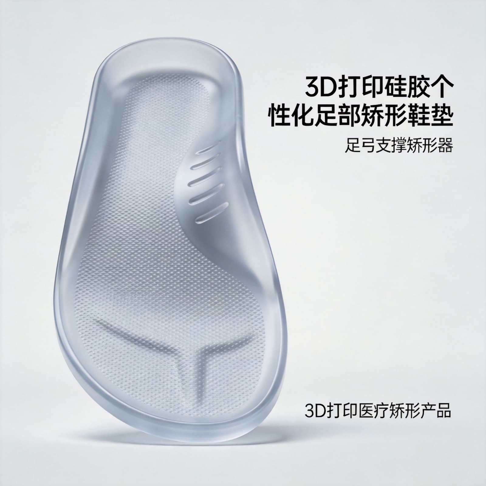 3D打印硅胶个性化足部矫形鞋垫
